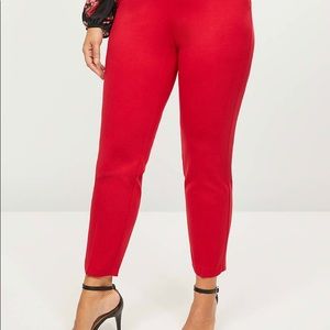 Red Lane Bryant Allie Ankle Pants